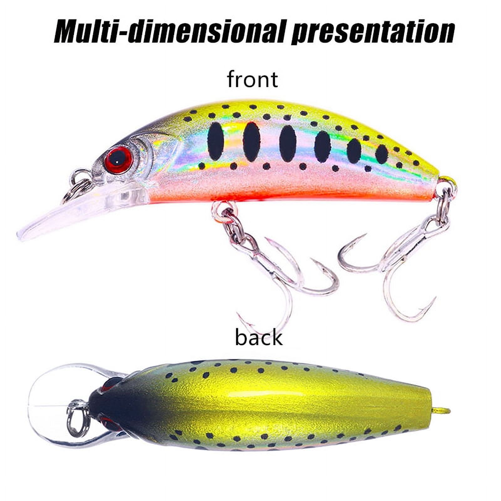 HENGJIA Fishing Lures, Jerkbait for Bass Fishing Minnow Lure Set, Fishing Plugs Sinking Hard Baits Swimbaits for Trout Bass Perch Fishing,10pcs