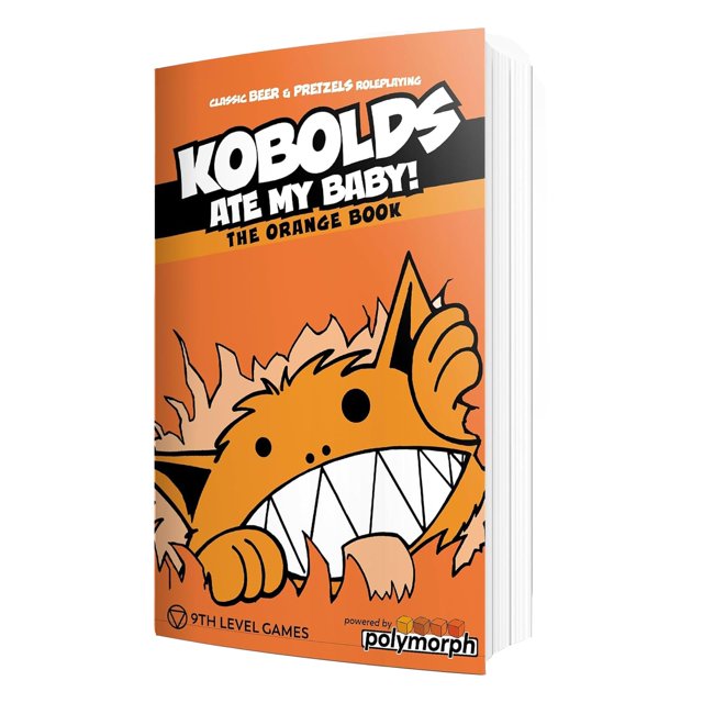 Juegos de noveno nivel | ¡Los kobolds se comieron a mi bebé! El libro naranja | Juego de rol de mesa | 2 a 8 jugadores | Edades 13+ | 60 minutos