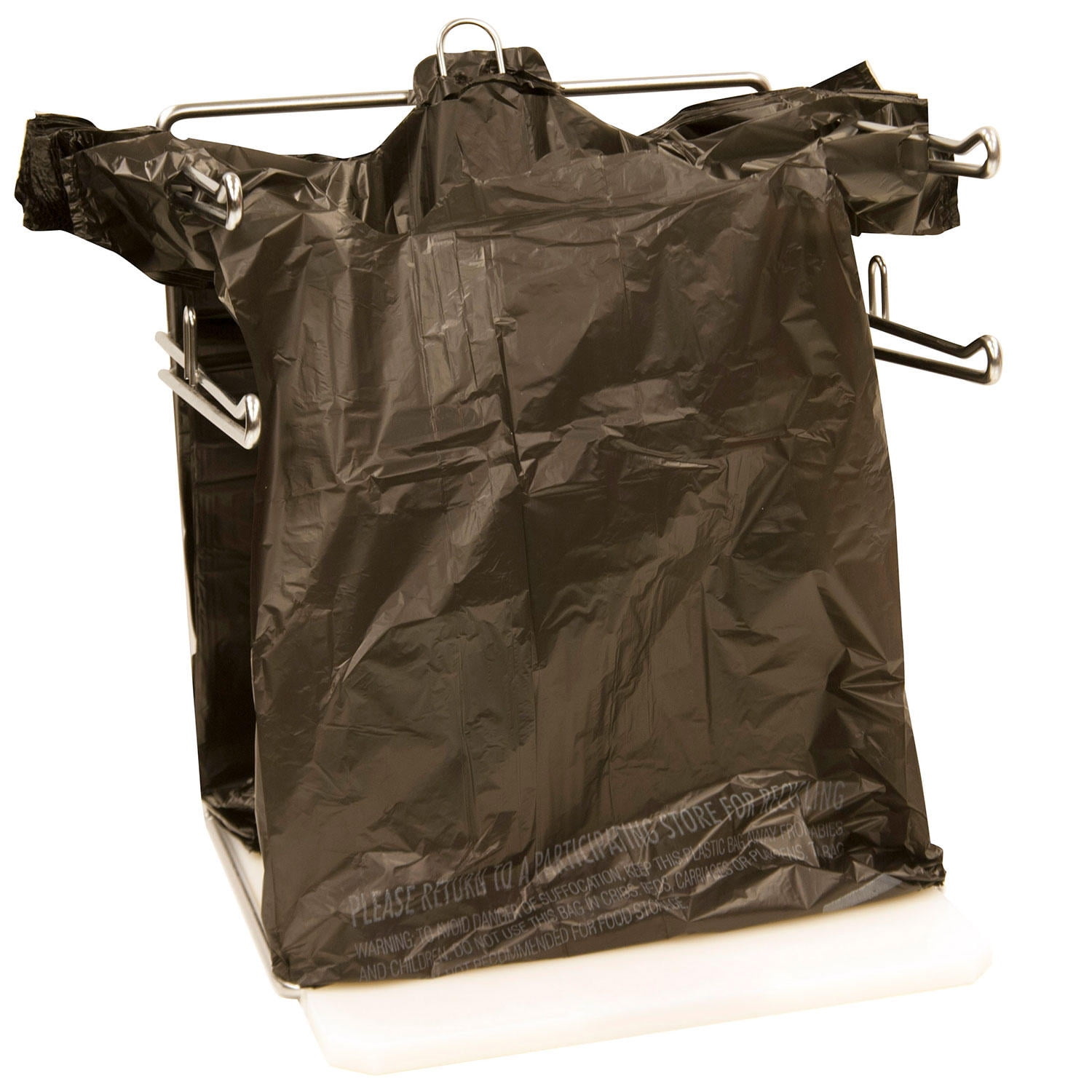 Poly America 1,000 Count Black T-Shirt Carryout Bags, 11.5" x 6.5" x 22"