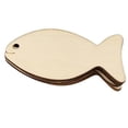 thumbnail image 2 of 100PCS Wood Fish Cutouts Unfinished Wooden Fish Hanging Ornaments DIY Fish Craft Gift Tags for Part-Good, 2 of 5