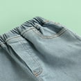 thumbnail image 4 of Little Girls Short Sleeve Tank Tops Ripped Denim Shorts Pants 2PCS Outfits Set, 4 of 6