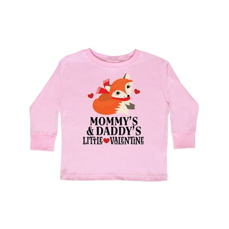 

Inktastic Valentines Day Fox Mommy and Daddy Gift Toddler Boy or Toddler Girl Long Sleeve T-Shirt