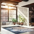 thumbnail image 1 of ECARPET Marble Textured Area Rug, Contemporary Carpet for Living Room, Oxygen Blue Collection, 1 of 9