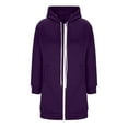 thumbnail image 4 of ZHOUCHANKIDS Drawstring Hood Women's Hoodie Women's Hoodies & Sweatshirts Long Sleeved Casual And Fashionable Hoodie With Drawstring Pockets for Purple XXL, 4 of 4