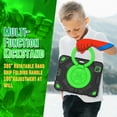 thumbnail image 5 of ELEHOLD Kids Case for iPad Pro 11" (2022/2021/2020/2018) / iPad Air4 Air5 10.9",Rugged Shockproof Case with Rotatable Folding Handle Grip Kickstand Crossbody Shoulder Strap Pencil Holder,Black+Green, 5 of 8