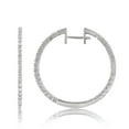 thumbnail image 2 of Arista 1 1/2 ct Diamond Women's Hoop Earrings in 14K White Gold (J/I2-I3), 2 of 3