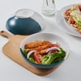 thumbnail image 6 of Stone Lain Lizzy Stoneware 12-Piece Round Dinnerware Set, Emerald Dark Green, CB, 6 of 8