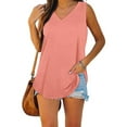 thumbnail image 2 of Liacowi Women Casual Vest Tops V Neck Sleeveless Summer Loose Tank Tops, 2 of 5