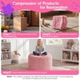 thumbnail image 6 of Fulsmile 2.5Ft Bean Bag Chair for Kids with Memory Foam Filling Kid Beanbag Chair Detachable Soft Cover for Bedroom Living Room, Stripe Pink, 6 of 7