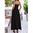 thumbnail image 2 of Vestido largo PRETTYGARDEN para mujer, verano 2025, sin tirantes y bolsillos, 2 of 9