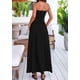 thumbnail image 2 of Vestido largo PRETTYGARDEN para mujer, verano 2025, sin tirantes y bolsillos, 2 of 9