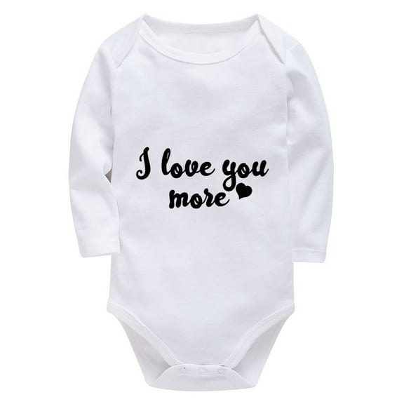I Love You Mose Summer Baby Jumper Long Sleeve Baby Boy Onsies White 18 Month Rompers
