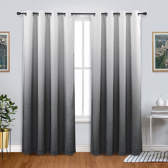DriftAway Ombre Gradient Blackout Thermal Insulated Curtains, 50” x 84” (2 Panels)