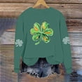 thumbnail image 6 of ClodeEU Womens Saint Patrick‘s Day Crewneck Sweatshirt, Long Sleeve Casual Pullover Green 10,Womens Plus S, 6 of 6