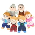 thumbnail image 3 of 6Pcs Hand Puppet Set 11.8 Inch Soft Plush Family Members Finger Puppets Early Educational Storytelling For Kids, 3 of 8