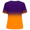 thumbnail image 5 of Ichuanyi Womens Summer Tops Trendy Gradient Color Print Short Sleeve Tshirts Shirts V Neck T Shirts Fashion, 5 of 7