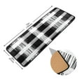 thumbnail image 3 of White and Black 72x24" Runner Rug, Non-Slip Memory Foam Cushion, Anti-Crease for Hallways and Bedrooms, 3 of 7