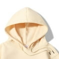 thumbnail image 3 of cocolona Mens Solid Hoodies Oversized Drawstring Hooded Sweatshirt Fall Winter Casual Long Sleeve Pullover Tops with Pocket, 3 of 6