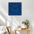 thumbnail image 3 of Black Blue Plaid Wooden Wall Clock Silent Non Ticking, Country Buffalo Checked Gingham Square Wall Clocks Battery Operated, Decor Clock for Home Office, Living Room, Kitchen, 10 Inch, 3 of 9