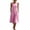 Pink, variant on SAWOBUUN Womens Sleeveless Cotton Blend Midi Dress Crew Neck Casual Loose Fit Tank Dress Casual Summer Dress