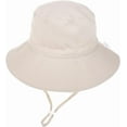 thumbnail image 4 of Baby Sun Hat UPF 50+ Wide Brim Bucket Hat - Adjustable Infant Toddler Sun Protection for Beach & Outdoor (Beige,0-8 Months), 4 of 4