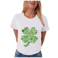 thumbnail image 4 of COMVALUE Funny Cute Shamrock Irish Graphic Tee Top for Women St Patricks Day Shirt (White, M), 4 of 8