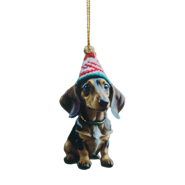 Cartoon Cute Dog Car Hanging Home Tree Pendant Christmas Tree Pendant Home Decoration Window Car Ornament Backpack Ornament Christmas White Elephant 1PC Transformer Ornament