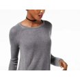 thumbnail image 2 of I-N-C Womens Side Zip Pullover Sweater, Grey, Medium, 2 of 3