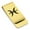 Gold, variant on Stainless Steel Pisces Zodiac Sign (Two Fishes) Classic Slim Money Clip Credit Card Holder