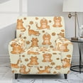 thumbnail image 2 of HELLHERO Cute Cat Print Recliner Seat Covers for Reclining Chair Animal Paw Print Recliner Slip Covers for Lazyboy Recliners Dust-proof Washable Reclining Furniture Protectors, 2 of 8