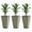 Grey, variant on Canddidliike Set of 3 Tall Planters with Drainage Hole, 28" Flower Plant Pots for Outdoor as Porch Patio and Deck, Gray