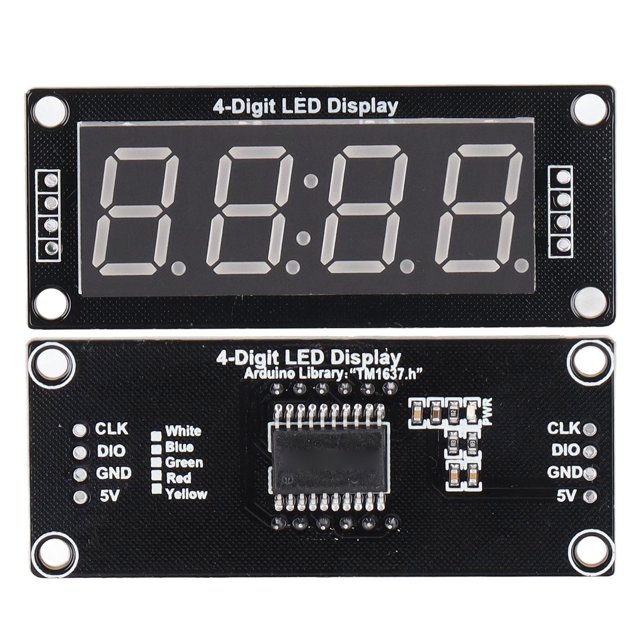 LAFGUR 4 Digit Display Module,0.56in LED Display Module 4 Digit 7 Segment Digital Tube Clock Module With Pin Header 5V,Digital Tube Module