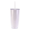 thumbnail image 1 of Inteprter Taza de café de doble pared con tapas, taza de paja, vaso para beber, viaje Simple, aislado, 750ml, fiesta, regalo para el hogar Cocina y Comedor Blanco 750ml Inteprter HA082100-02, 1 of 6