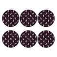 thumbnail image 2 of Pofeuu Poodle Dog Print Leather Coasters Set of 6, Round Cups Mugs Mat Pad for Home Kitchen Heat Resistant Drink Coasters,Round Shape, 2 of 7