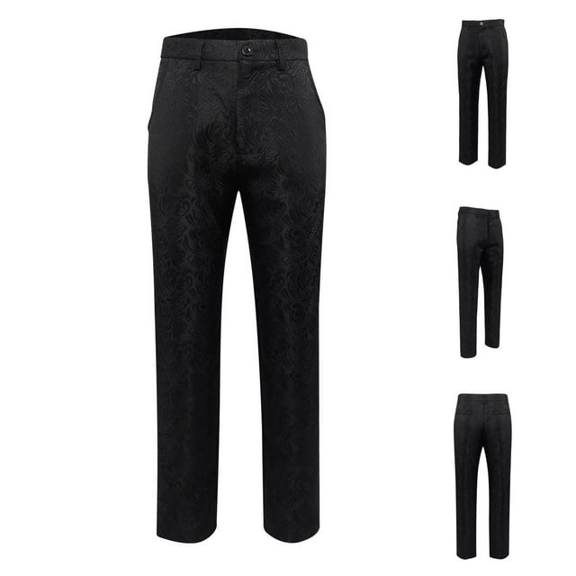 Styesk Pantalon pour Hommes Pantalon Gothique pour Hommes Style Médiéval Steampunk Rétro Performance sur Scène Pantalon Ajusté à Boutons