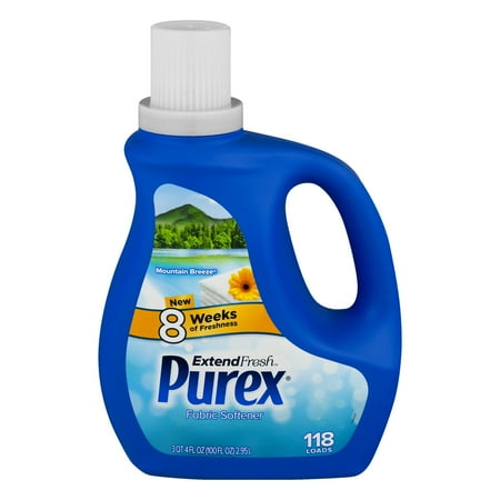 Purex ExtendFresh Liquid Fabric Softener, Mountain Breeze, 100 Ounce, 118 Loads