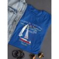 thumbnail image 3 of Classic And Vintage Sailing Shaped T-Shirt Women -Image by Shutterstock, Female Medium, 3 of 4