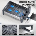 thumbnail image 5 of Expandable Dish Drying Rack, Stainless Steel Dish Rack with Aluminum Frame, Dish Drainer for Kitchen Counter, Space Saving Kitchen Drying Rack with Movable Utensil Holder, Gray, 5 of 5