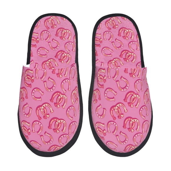 Fotbe Cute Cowgirl Pantuflas Peludas para Mujer con Estampado, Zapatillas de Peluche, Zapatos de Invierno para Casa, Uso Interior y Exterior-Large