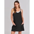 thumbnail image 6 of ANRABESS Athletic Dress for Women Tennis Dress with Shorts Summer Active Workout Romper Dress Sleeveless Spaghetti Strap Mini Dress Casual Sundress Vacation Outfits Black XS, 6 of 10