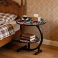 thumbnail image 5 of Bedside Table - Indoor/Outdoor Side Table, Sturdy Metal Frame Lightweight Space-Saving Design, Suitable for Living Rooms, Balconies, Offices - Easy to Move, Decorative Bedside Table, 5 of 5