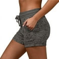 thumbnail image 3 of Women's Sweat Shorts Soft Comfy Activewear Lounge Shorts with Pockets and Drawstring, 3 of 5