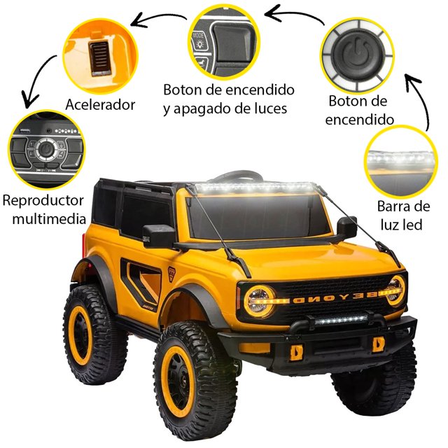 Montable Electrico Lee Monde BroncoAmarilla 12v