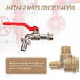 thumbnail image 2 of ULTNICE Brass Threaded Check Valve Copper Golden 1Pcs for Air Compressor Part, 2 of 8