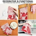 thumbnail image 7 of SKYSONIC Valentine's Day Love Heart Kitchen Towel Set of 4, Super Soft Absorbent Hand Towel Tea Towel Home Restaurant Tableware Cleaning Rag for Kitchen, Hotel, Beach, Bathroom, Gym, etc., 7 of 7