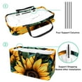 thumbnail image 4 of Sunflower seamless printing Large Oxford Cloth Laundry Organizer Cube Organizer Easter Basket Beach Bag Foldable Gray Color Home Organization Storage Bin Basket Bin Container with Handles, 4 of 7