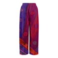 thumbnail image 6 of Minjewel Palazzo Pants for Women Print Wide Leg - High Waist Casual Trousers with Pockets Elastic, Wide Leg Pants for Women Boho Summer Trousers, Pants for Women for Beach Daily,Camel 2XL, 6 of 7