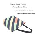 thumbnail image 3 of FORMRS Womens Canvas Tote Bag with Zipper Inner Pocket Shoulder Handbag, Isometric Green, 3 of 7