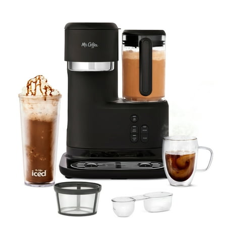 Mr. Coffee Single Serve Frappe and Iced Coffee Maker with Blender in Black