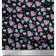 thumbnail image 3 of Soimoi Black Cotton Duck Fabric Star & Diamond Geometric Print Fabric by the Yard 56 Inch Wide, 3 of 3